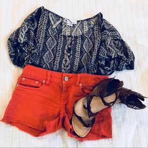 Cut off stretch shorts
